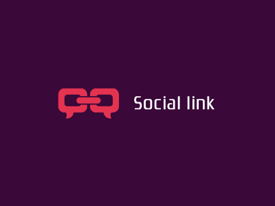 Social Link logo bubble illustrator logo social social link