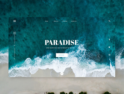 Resort Website adobe xd beach blue design homepage minimal paradise resort tour travel ui ui design uiux water web design website website design
