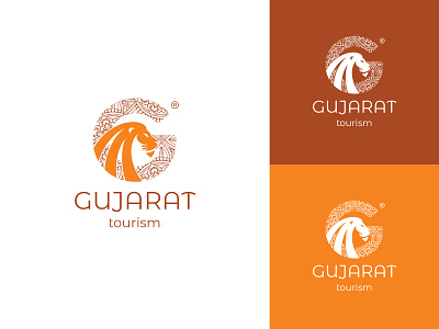 GUJARAT TOURISM Logo Redesign Concept. art brand branding desiger design gujarat icon design. icons identitydesign illustrator logodesign logomaker logos logotype madala mark marketing typogaphy vector
