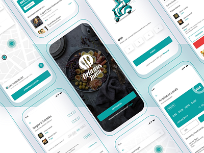 Delicius Menu (Food on go service) application UI branding graphic design ui user interface vector