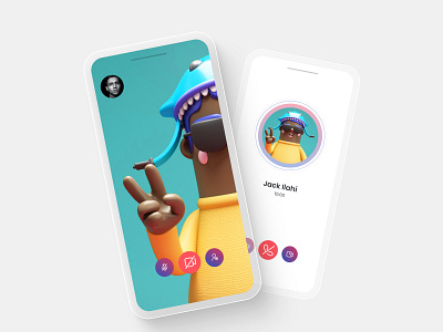 Audio and Video call UI Concept. animation branding design ui ux vector