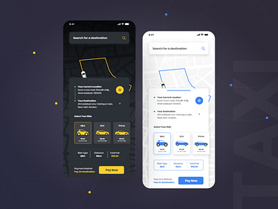 Taxi Booking App UI Concept