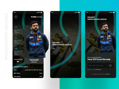 CLA - Concept for Cricket Association! branding cricket design graphic design mobile motion graphics ui ux