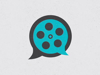 movie review circle concept conversation film reel icon logo movie movie reel round