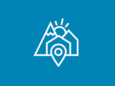 LSS logo concept 1 house icon location location pin logo logo mark marker mountain new pin sun