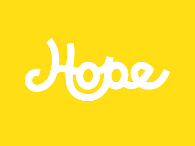 Hope hand lettering hope logo type wip word