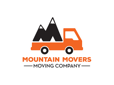Mountain Movers Moving Company brand identity logo mountain movers moving moving company truck washington dc