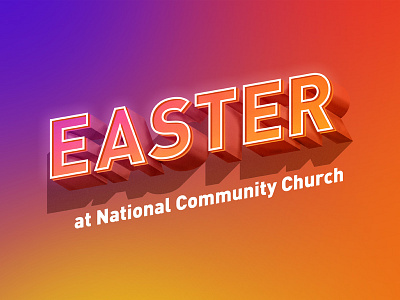 Easter church community dimension easter holiday shadows type typography washington dc