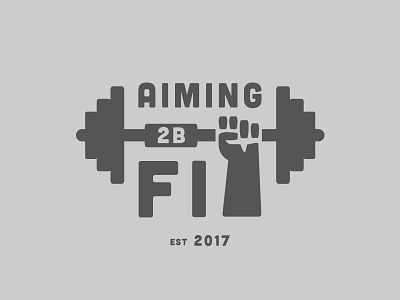 Fit aim aiming brand branding concept exercise fit fitness health healthy logo weight