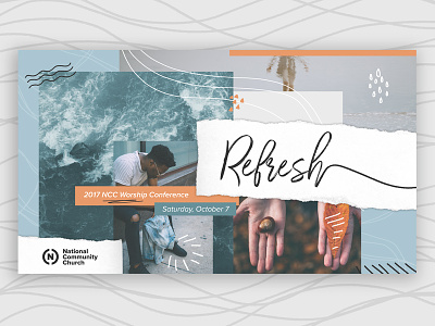 Refresh branding collage concept conference fall fresh refresh refreshed water wave