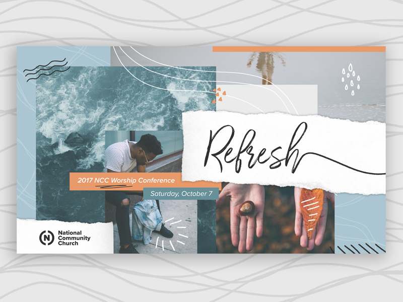 Refresh collage branding conference fall fresh wave water refreshed concept refresh