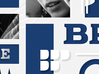 BRAVE blue concept halftone minimal shapes textures