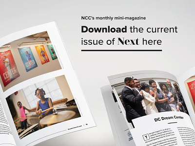 NEXT church communications design editorial layout magazine washington dc