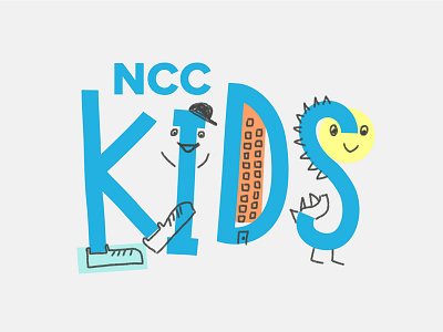 NCC Kids brand branding church city illustration kids landscape logo urban washington dc