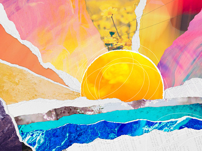 Easter Collage abstract church collage color easter paper ripped sun sunrise texture