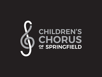 Children's Chorus of Springfield brand brand identity branding children choir chorus concept logo logomark music treble clef
