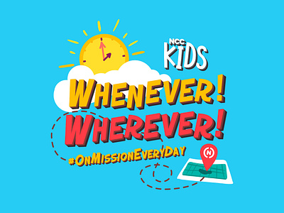 On Mission Every Day church clock kids kids art map mission on mission sun