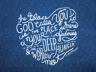 Calling blue calling convoy of hope gladness heart hope hunger lettering quote type typography white words