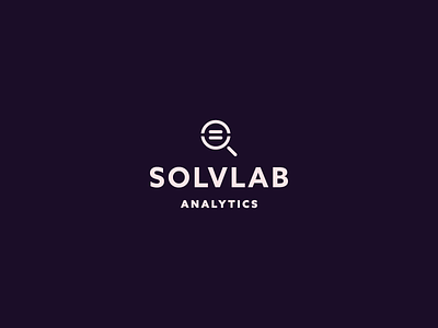 Solvlab brand computer data dribbble icon logo logotype magnify magnify glass mark science science and technology tech tech logo