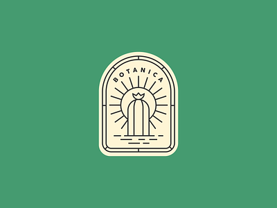 Botanica badge cactus icon logo mark nature plant plants sun