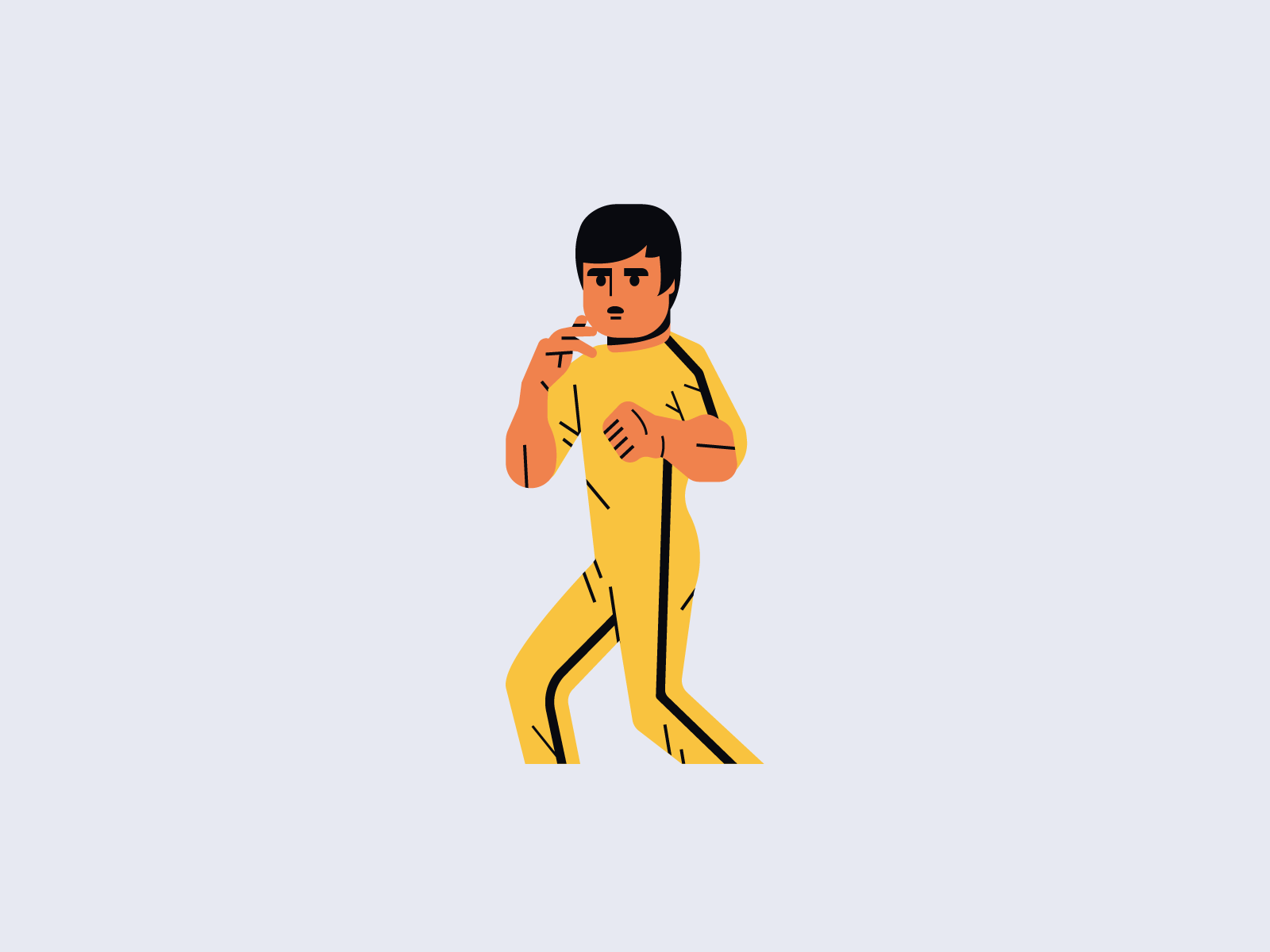 Bruce Lee By Defaced On Dribbble   Bruce D 4x 