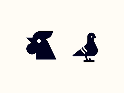 Couple Birds bird bird icon bird logo brand chicken icon identity identity branding logo rooster simple