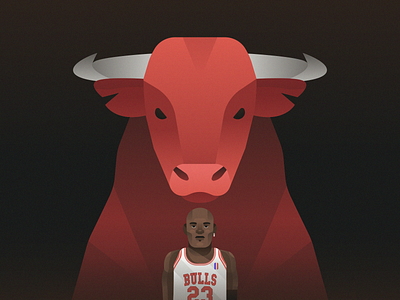 Bulls animal basketball bull flat illustration illustrator jordan