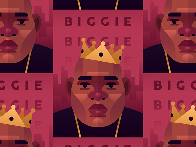 Biggie biggie geometric hiphop illustraion illustrator music musician portrait portrait illustration poster rap simple tupac