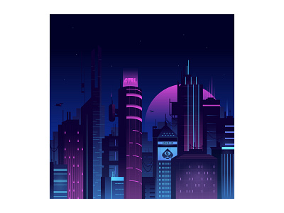 Magic Metropolis city city illustration cityscape cyber cyberpunk future futuristic illustration illustrator