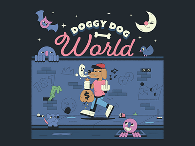 Doggy Dog album cartoon illustration illustrator moons music snoop snoop dogg