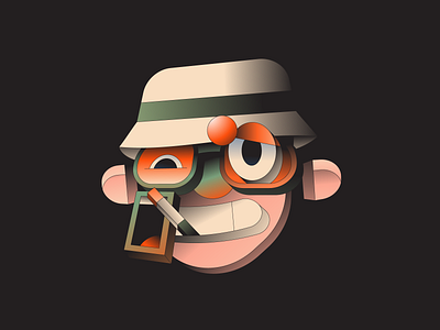 Gonzo abstract portrait hunter s illustration