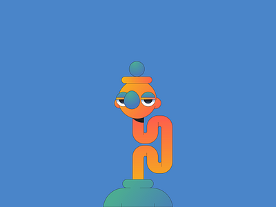 Orange character characterdesign gradient illustration illustrator