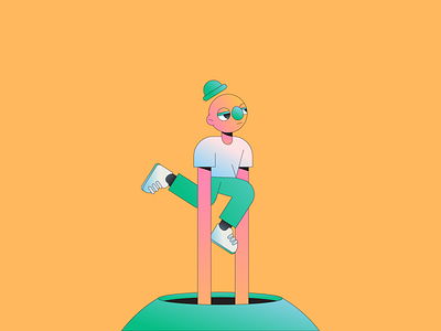 Jump flat illustration illustrator