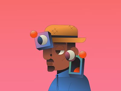 3 Stacks andre 3000 character characterdesign gradient illustration illustrator outkast rap