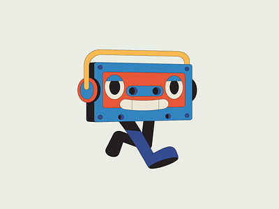 Cassette character character design illustration illustrator mascot music tape vhs