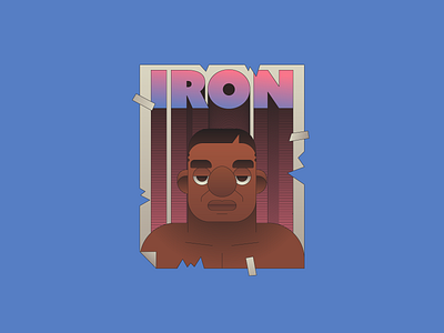 Iron Mike boxing character characterdesign gradient illustration illustrator sticker
