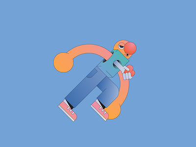 Sucker cartoon character characterdesign gradient illustration illustrator