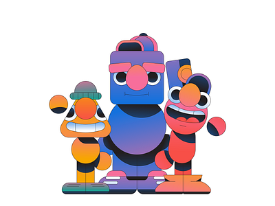 Buds character characterdesign gradient illustration illustrator