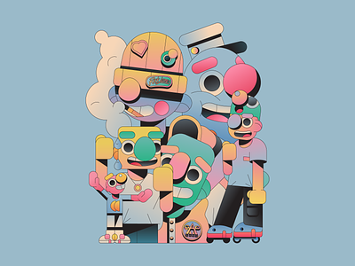 Funk character characterdesign gradient illustration illustrator
