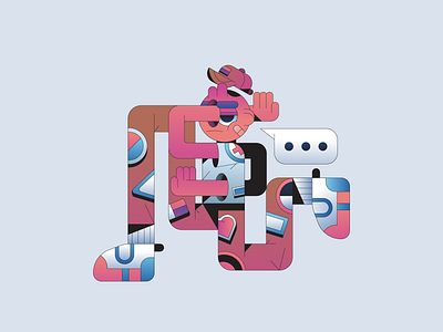 Facepalm abstract branding character characterdesign flat gradient illustration illustrations illustrator mascot minimal simple