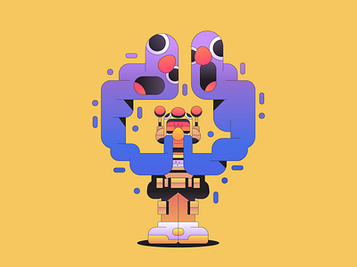 Visions character characterdesign future ghost gradient illustration illustrator space