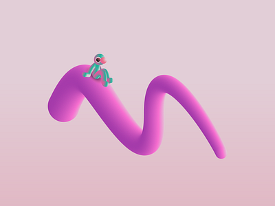 Slide abstract character flat gradient illustration illustrator minimal simple vector