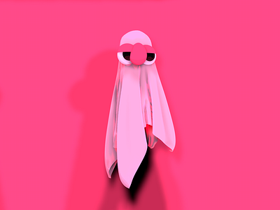 Ghost abstract character flat gradient illustration illustrator minimal