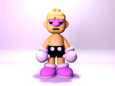 The Boxer 3d character characterdesign minimal simple