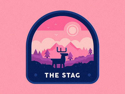 The Stag Badge animal badge badge design branding deer esport esportlogo esports esportslogo forest gamer illustration mascot mascot logo mountain stag trees vector