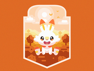 Scorbunny autumn badge branding bunny design esportlogo esportslogo gamer illustration mario mascot mascot logo nintendo pokemon