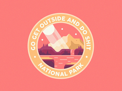 Outdoors Badge badge badge design branding esport esportlogo illustration logo mascot mascot logo mountain outdoors vector waterfall