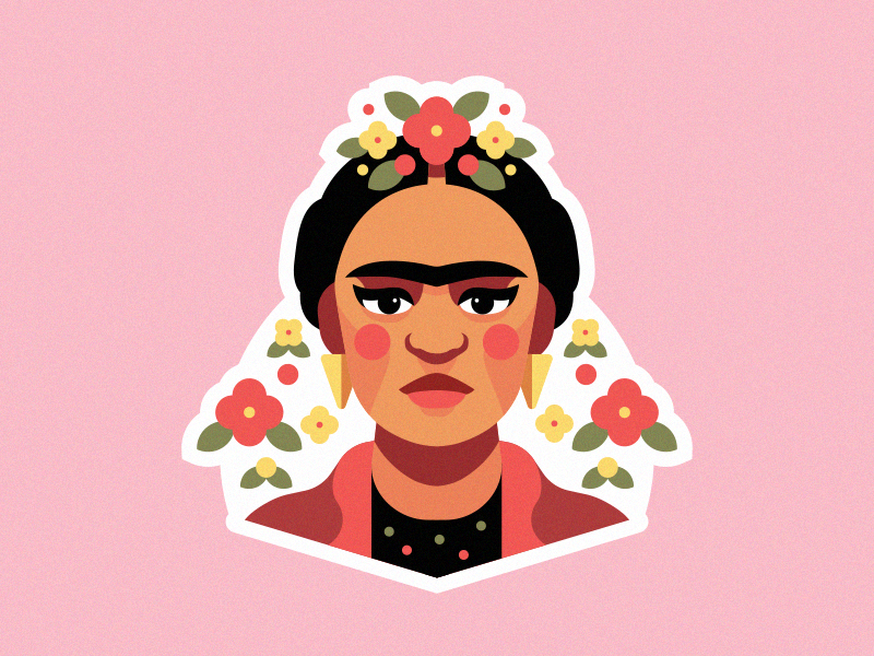 Frida Kahlo Portrait by Defaced on Dribbble