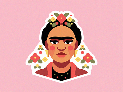 Frida Kahlo Portrait flower flowers frida fridakahlo human illustration illustrator woman woman portrait women