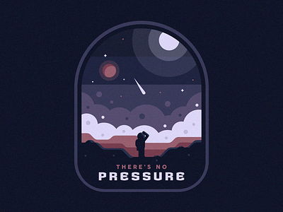 There's No Pressure In Space badge branding esport esportlogo esports explore explorer gamer illustration mascot moon planet rocket space